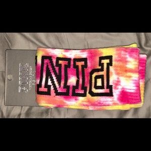 Victoria’s Secret pink tie dye socks